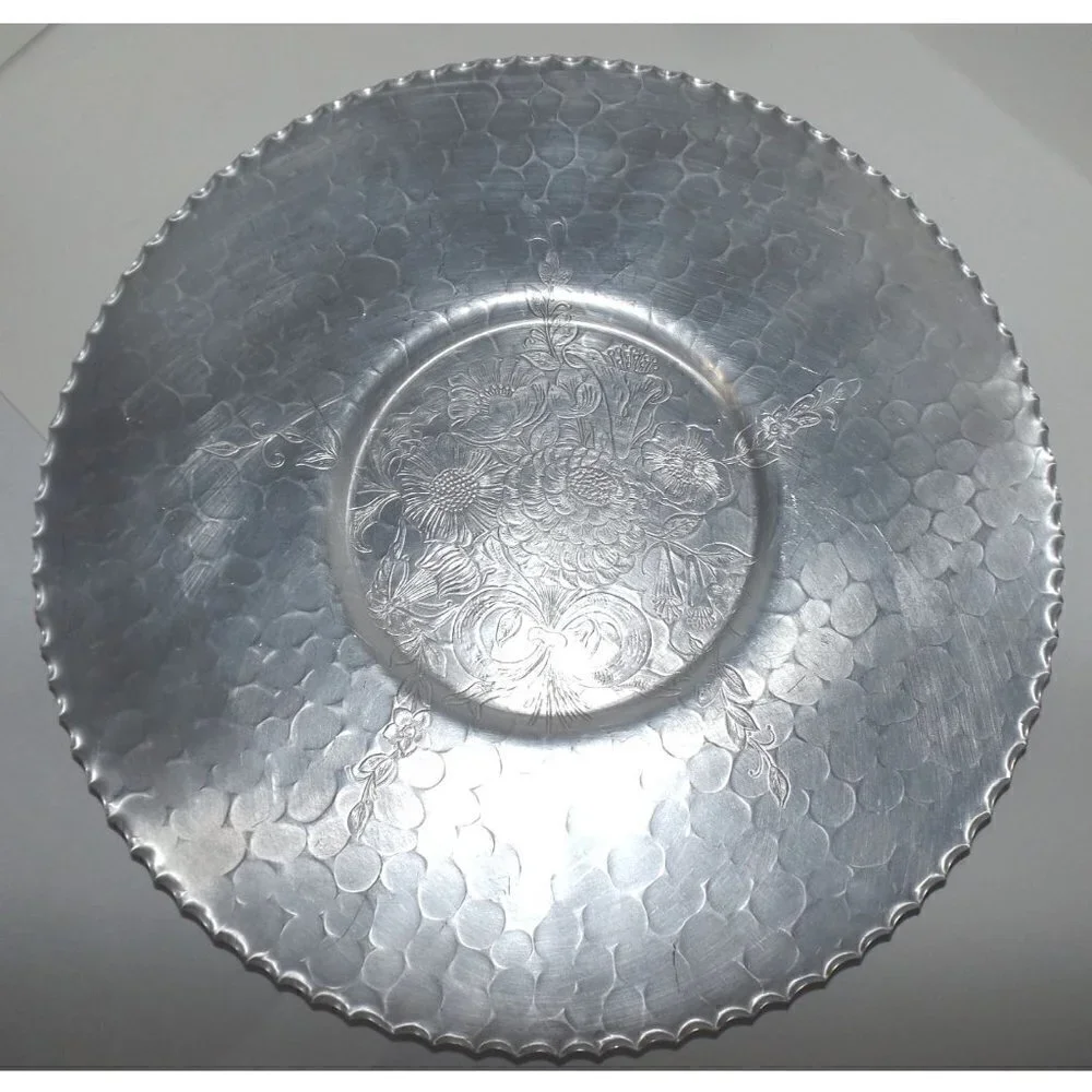 Designed Aluminum Round tray plate 12
